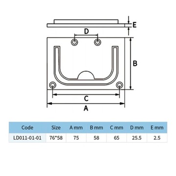 316 Stainless Steel Handle Boat Pull Flush Lift Ring Square Deck Hatches