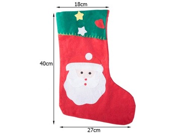 РОЖДЕСТВЕНСКИЙ НОСОК ДЛЯ ПОДАРКОВ СВЯТЫХ САНТА СУМКА