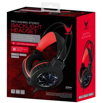 ИГРОВЫЕ НАУШНИКИ VARR VH6010B 2 x 3,5 мм RGB-светодиода