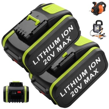 AKUMULATOR DO WORX NARZĘDZIE 20V 2 PCS 5AH MOCNY