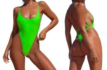 BIKINI STRINGI KOBIECY SEXI KOSTIUM KĄPIELOWY WYCIĘTY ODKRYTE PLECY MODNY