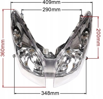 ФАР ПЕРЕДНИЙ ФОНАРЬ одобрение СКУТЕРА