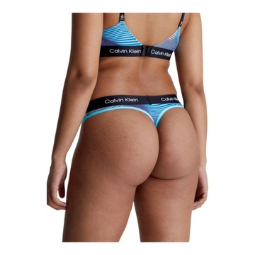 CALVIN KLEIN STRINGI DAMSKIE MAJTKI MODERN THONG 1P NIEBIESKIE r.S