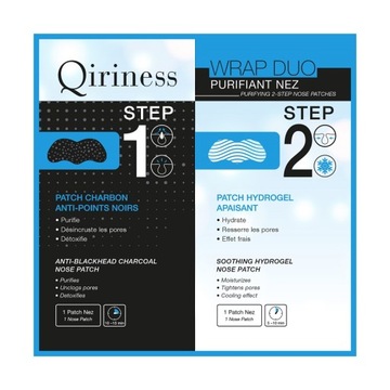Qiriness Wrap Duo Purifiant Nez maska w płachcie do dwuetapowego zabiegu oc
