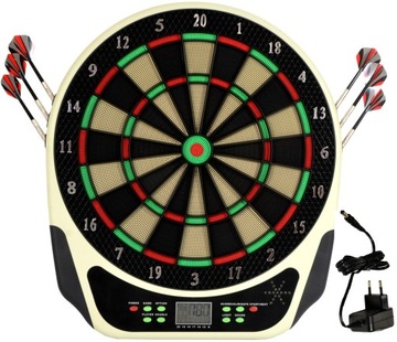TARCZA DART ELEKTRONICZNY DO GRY W RZUTKI + LOTKI