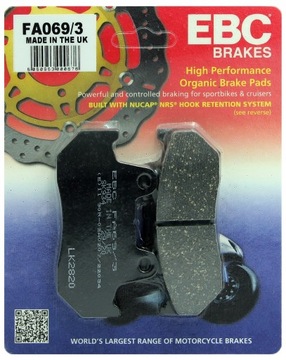 EBC KLOCKI HAMULCOWE FA069/3 HONDA VF 750 C F VFR 750 F 1000 VT 1100 SHADOW