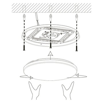 Круглый светодиодный потолочный светильник 31см 3000К Теплый белый свет Eglo Pogliola