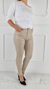 # КЛАССИЧЕСКИЕ ЖЕНСКИЕ БРЮКИ С УТЕПЛЕННЫМ ВОЩЕМ - КОЖА #