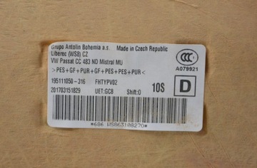 VOLKSWAGEN PASSAT CC LIFT ПОЛНАЯ ОТДЕЛКА ПОТОЛКА КРЫШИ