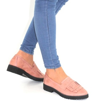 MOKASYNY DAMSKIE outlet BUTY ZAMSZOWE FRĘDZLE r 37