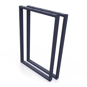 Nogi noga do stołu metalowe biurka loft industrial 2szt 50x72 cm antracyt