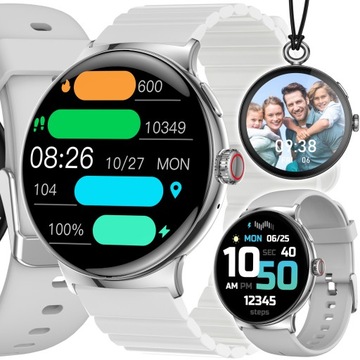 SMARTWATCH ZEGAREK DAMSKI 3W1 ROZMOWY ODPOWIEDŹ SMS PULS POLSKIE MENU SMART