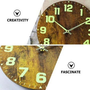 ДЕРЕВЯННЫЕ НАСТЕННЫЕ ЧАСЫ ДЛЯ СПАЛЬНИ С СВЕТЯЩИМСЯ ОГОНЕМ