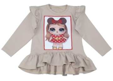 LALOLA - BEŻOWA TUNIKA FALBANKA LALECZKA 110