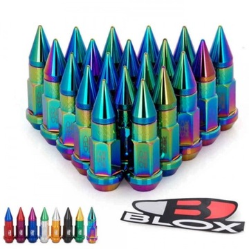 Гайки тюнинговые Blox m12x1,5 широкопрофильные 80мм SPESCHES разные цвета