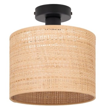 LAMPA PLAFON 1PŁ SUFITOWA ABAŻUR BOHO RATAN