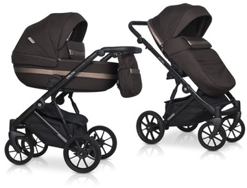 POLSKI LEKKI WÓZEK WIELOFUNKCYJNY 2w1 / RIKO BASIC DELTA CHOCOLATE