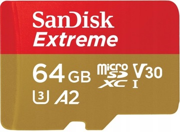SanDisk microSDXC Extreme 64 ГБ 170/80 МБ/с A2 C10 V30 UHS-I U3