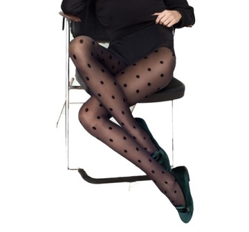 Fiore ENCORE R4 rajstopy kropki 20 DEN black