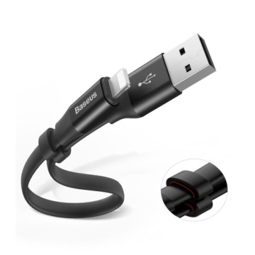 КАБЕЛЬ BASEUS FAST USB/Lightning ПЛОСКИЙ КАБЕЛЬ 2А ДЛЯ ТЕЛЕФОНА POWERBANK 23см