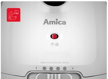 AMICA ORA VM1034 900W EPA Пылесос с 10 мешками, белый