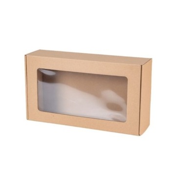 Pudełko z OKIENKIEM prostokąt 350x200x100mm Pudełko na Prezent z Okienkiem