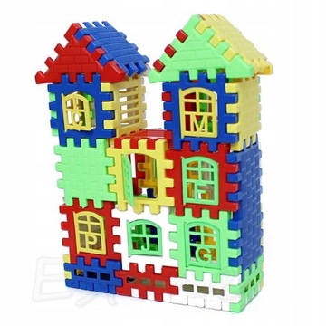 KLOCKI EDUKACYJNE DOMEK BLOCKS ZESTAW DLA DZIECI