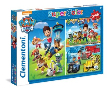Puzzle 3x48 el. Psi Patrol Clementoni Supercolor
