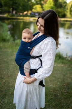 Регулируемая переноска для ребенка Qusy - Linen Navy