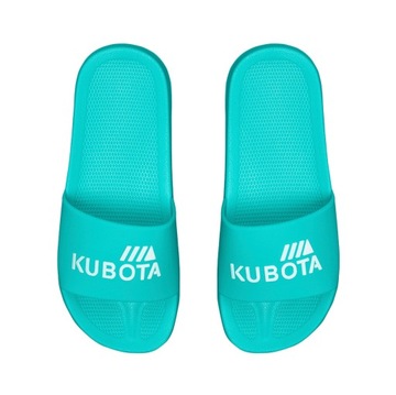 KLAPKI BASENOWE DAMSKIE 37 TURKUSOWE GUMOWE KUBOTA SPORTOWE LEKKIE 37