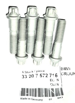 BMW 7572716 śruba śruby 6 sztuk torx M10X43 półosi
