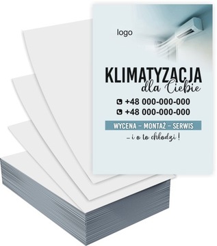 Ulotki A6 1000 szt firmowe reklamowe KLIMATYZACJA + PROJEKT GRATIS