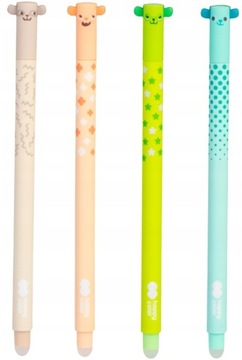 Długopisy ścieralne HappyC Uszaki PASTEL NEW 4szt.