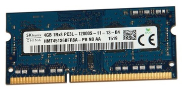 HYNIX DDR3 4GB PC3L-12800 HMT451S6BFR8A-PB