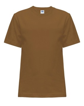 T-SHIRT DZIECIĘCY KOSZULKA JHK BRĄZOWY 7-8 LAT
