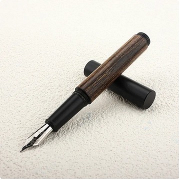 Перьевая ручка Elegant Monte Mount — черно-коричневая — EF — черное перо