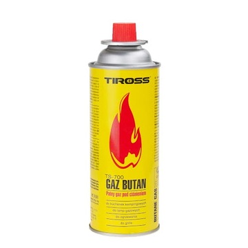 1xKartusz gazowy Tiross TS-700 227 g 400 ml Skrajnie łatwopalny gaz! Jakość