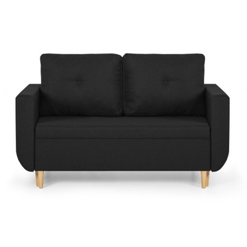 Sofa kanapa 2 os z funkcją spania DORO czarny