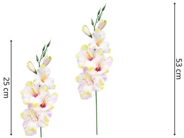 SZTUCZNY KWIAT MIECZYK 53CM DEKORACJA POJEDYNCZY PIK OZDOBA STROIK FLORET