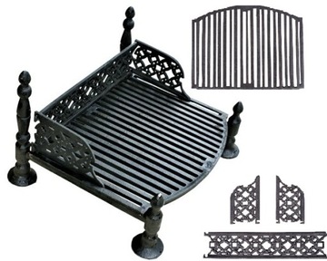 RUSZT żeliwny46X55 komplet grill kominek palenisko