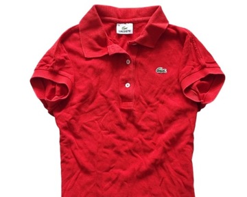 LACOSTE DEVANLAY CLASSIC RED POLO Damska Koszulka Polo 38 / M