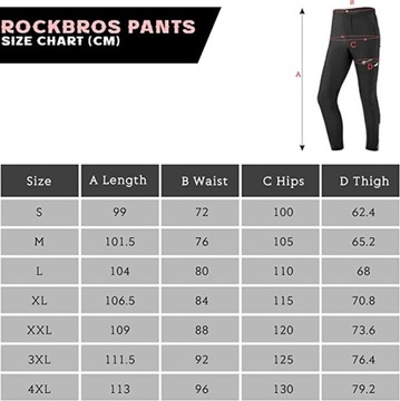 ROCKBROS YPK010 3XL брюки для бега и велоспорта