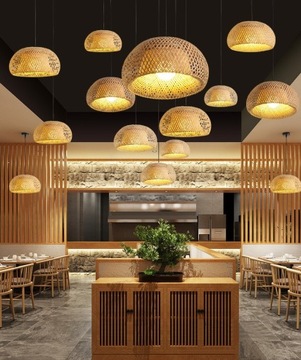 СВЕТИЛЬНИК ИЗ НАТУРАЛЬНОГО БАМБУКА БОХО 45 СМ LOFTHOME