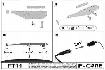 Полка в кокпите TIR MERCEDES ACTROS MP4 11-19 LED MP4