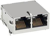 Gniazdo Gigabit 2 x RJ45 6610005-2 MAGJACK 1szt.