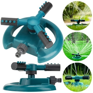 Zraszacz ogrodowy obrotowy trójramienny