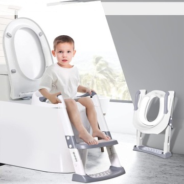 ТУАЛЕТНЫЙ КУЗОВИК С РЕГУЛИРОВКОЙ ВЫСОТЫ ЛЕСТНИЦЫ ДЕТСКОЕ СИДЕНЬЕ ДЛЯ УНИТАЗА