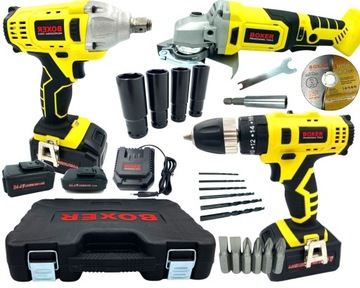 Zestaw narzędzi aku WKRĘTARKA SZLIFIERKA KLUCZ