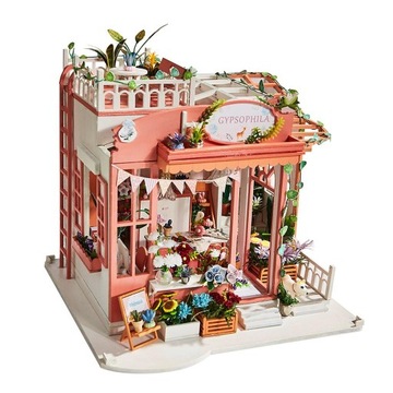 DIY miniaturowy domek dla lalek kwiaciarnia bez os