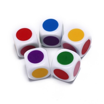 5 sztuk/zestaw 16mm Multicolor kostka z akrylu koś